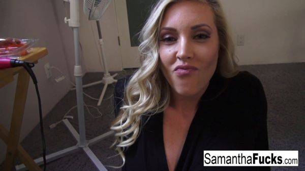 Samantha gets her tight asshole drilled by James Deen on the set of his sexest show ever! - sexu.com on pornsfind.com