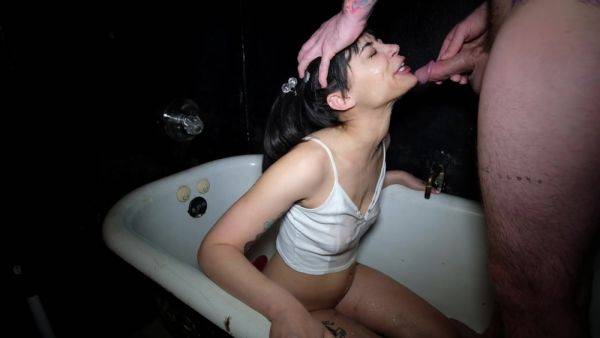 Stream the complete scene called : I Pee My Panties And Get Pissed On And In With Rope Baby