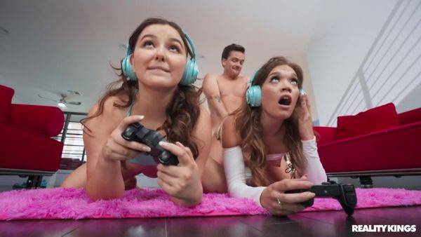 Gamer Girls Compete For Cock - upornia.com on pornsfind.com