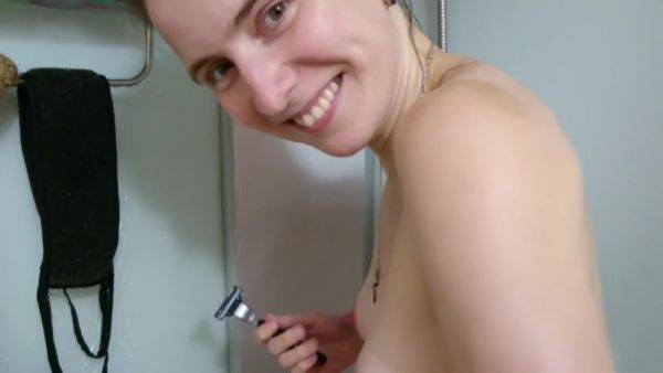 Shaving My Legs Ass And Pussy With Foam In Shower - hclips.com on pornsfind.com