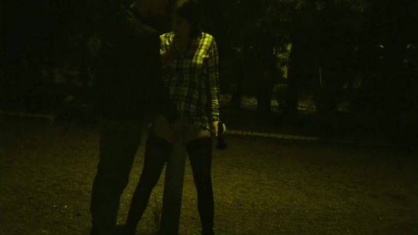 Kinky Couple Masturbates Together In A Public Park - hotmovs.com on pornsfind.com