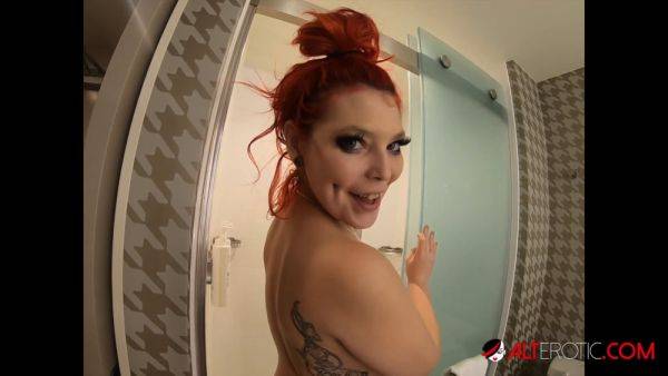 Redhead tattooed women Fallon West and Taylor Nicole shower and play with each other's big ass and small tits - sexu.com on pornsfind.com