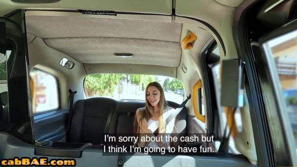 Enjoy watching the uncensored video titled : Skinny taxi cutie outdoor fucked in cab by lucky driver