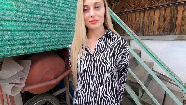 Russian blonde gave a blowjob and framed her pussy for a discount for home repairs. - anysex.com - Russia on pornsfind.com