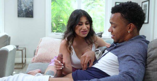 View hardcore video titled : Curious stepmom tries black cock in her tiny holes