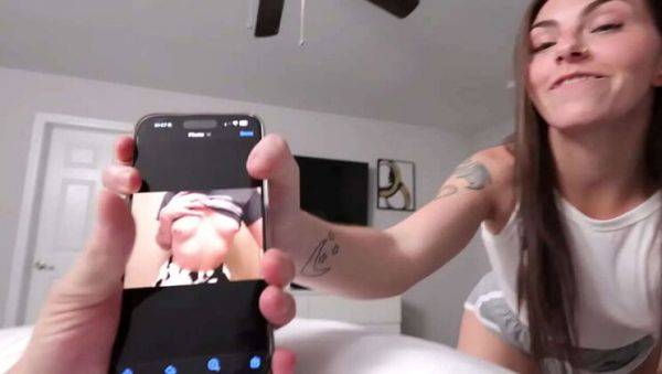 Play hardcore video titled : Stepbro Can't Resist Jerking Off to My Sexy Photos