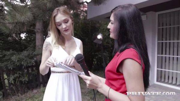 Watch this hardcore video named : Vanessa Vaughn, debuts for Private in a trio with Belle Claire