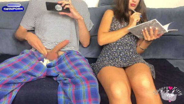 Enjoy watching the hardcore movie of : Stepbrother and Stepsister Masturbate Together in Front of Each Other