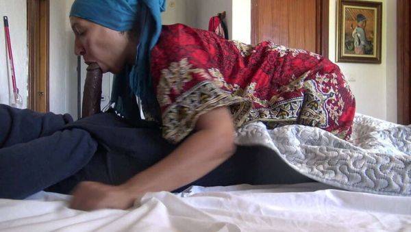 Watch this uncut movie titled : Turkish Hotel Maid Gives Blowjob to French Guest with Huge Black Dick