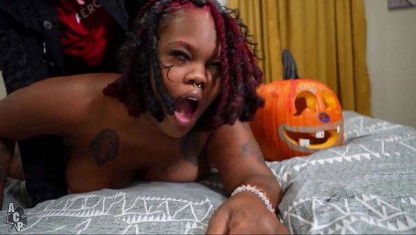 View uncut video titled : Big Tits Brattty Bae and Siren Nudist Get Fucked by Clown in Halloween Threesome