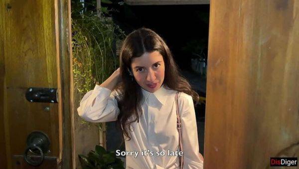 Enjoy watching full movie of : Teen Girl Next Door Came Over at Night to See My Place, But Really Wanted a Creamy Fuck