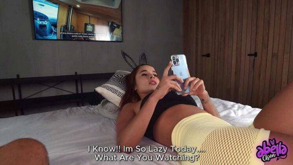 Stream this uncut movie titled : Abella Olsen's First Anal Creampie with Her Big Cock Brother