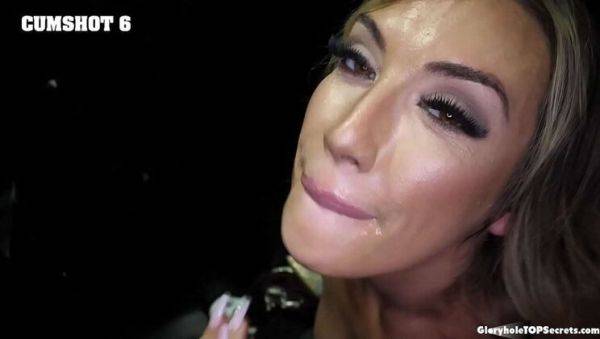 Play this uncensored video called : Mia James Takes It All - Blowjob Queen