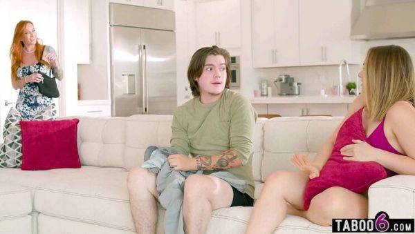 Play this uncensored video titled : Teen Babysitter Caught Fucking by Horny MILF Boss