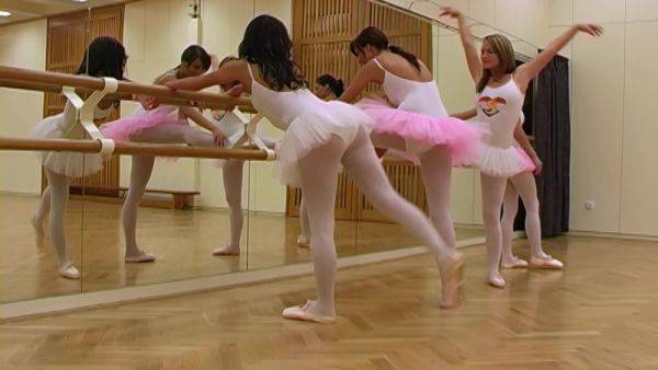 Needy ballerinas are enjoying a nice oral play on the dance floor - xbabe.com on pornsfind.com