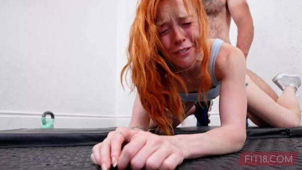 Fitness redhead ends up servicing big cock - anysex.com on pornsfind.com