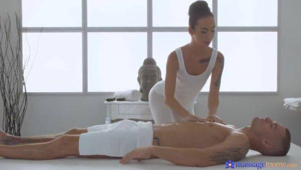 Stream the uncut scene titled : Freya Dee: Petite Breasted Babe's Intimate Massage Ends in Cumshot