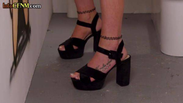 View hardcore clip called : CFNM British femdom babes suck gloryhole cocks on toilet