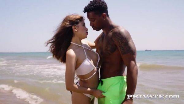 Play this full scene of : Beach Orgy with Red Head Influencer