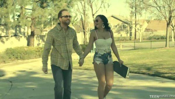 View uncensored clip called : Eighteen & Natural: Ryan Madison & Karissa Kane's X-Rated Encounter - Big Tits, Creampie, Handjob