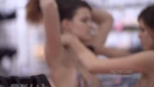 Play this hardcore movie of : Brunette Gia Hill's Small Tits in American Apparel Haul