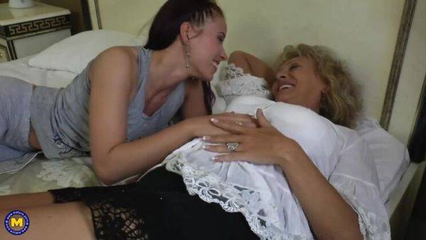 Watch the HD video of : Mature Lesbians Isadora and Malinde: A Blonde and Brunette Playtime