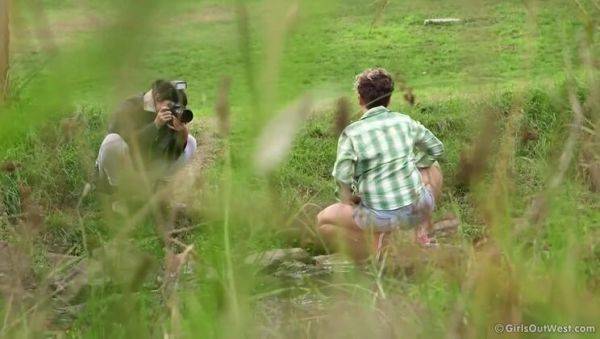 Stream the full scene named : Moana's Outdoor Lesbian Shoot: BTS