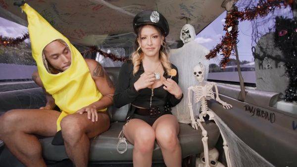 Strong Halloween bang bus sex leads tight blonde to surreal orgasms - xbabe.com on pornsfind.com