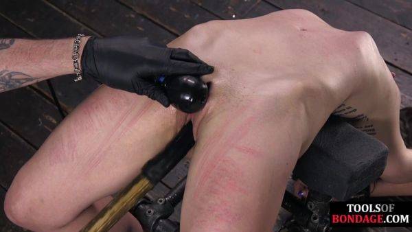 Play this hardcore movie named : BDSM ballgagged whipped and pussytoyed till climax limit