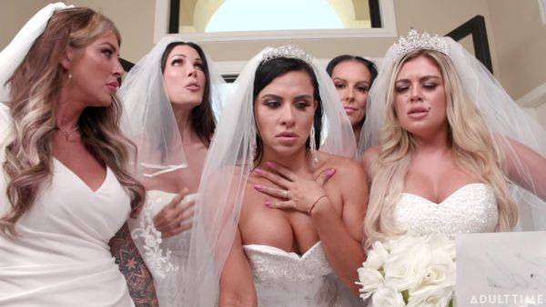 View uncensored movie of : Brides strip and make out in some of the sexiest oral scenes