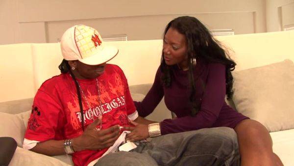 View uncut movie called : Ebony with thick ass gets steamy fucking with thug's huge dick