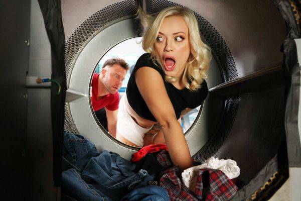 Blonde stuck in laundrymachine and will do anything for help - txxx.com on pornsfind.com