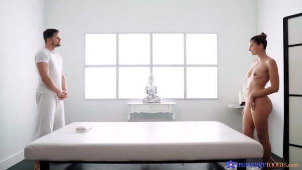 Watch HD video : Brunette MILF Knows Her Desires During Massage