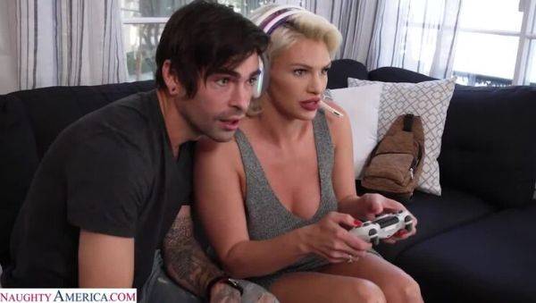 Play hardcore clip : Lucky Faerie & Charli Phoenix: Big-Titted MILFs Play Video Games, Then Fuck Son's Friend & His Joyful Cock / 12.17.2021
