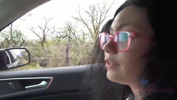 Enjoy watching this hardcore scene of : Lenna Lux: A Night of Passion in the Car - Big Tits, Foot Fetish, and Hairy