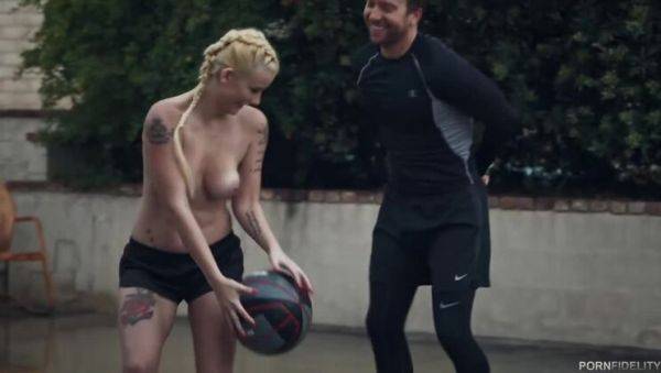 Watch this uncensored scene called : Ryan Madison & Rain Summers in Makeem Sweat #12 -Big Tits, Creampie, Outdoor