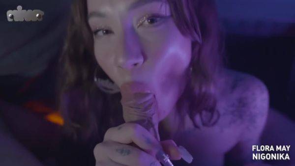 Stream the full scene titled : Flora May - I Found Someones Huge Dick Under My Blanket And Couldnt Resist 1winporn Nigonika Best Blowjob
