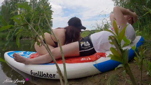 Watch this complete scene : Eric Nuts And Alisa Lovely - He Fucked Me Doggystyle During An Outdoor River Trip - Amateur Couple Sex 5 Min