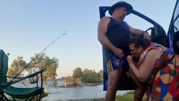 Bbw Milf Blows Him By The River - videomanysex.com on pornsfind.com