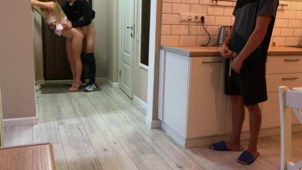 Play this uncensored clip named : Luvgaru - Delivery Man Cum On Tits While My Husband Watching - Luvgaru