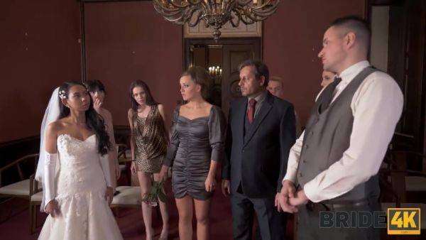 BRIDE4K. Small cheap wedding turns into public fucking action of the brides - hotmovs.com on pornsfind.com