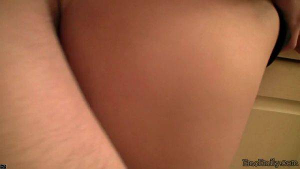 Enjoy watching the hardcore video : Emo Emily Blowjob and Fucked at kitchen