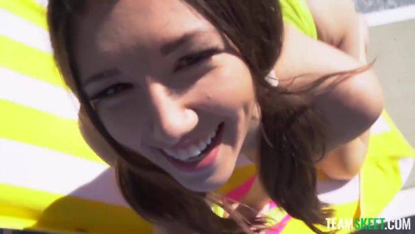 Enjoy watching this hardcore video called : Maya Woulfe In Skip School For Dick By The Pool