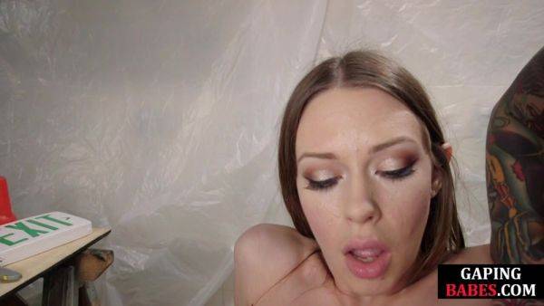 View the uncensored scene : Analgaping lez babe assfisted in 3some by lezdom MILF