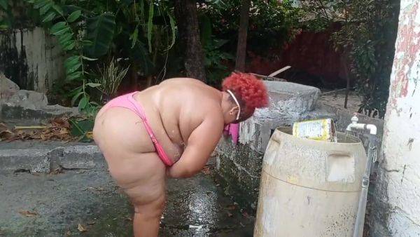 My Whore Stepmother Takes A Shower In The Patio - desi-porntube.com - India on pornsfind.com