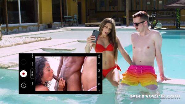 Enjoy watching the uncensored clip called : Scarlett and Anya Krey, Horny Teens Enjoy Interracial Threesome