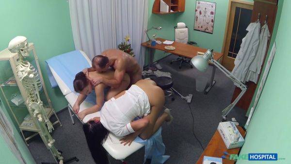 Doc, Cleaner, Nurse Xmas Threesome Sex - videomanysex.com on pornsfind.com