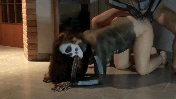 View the hardcore clip named : I Fuck Her Hard After A Halloween Party With Big Dildo In Her Mouth