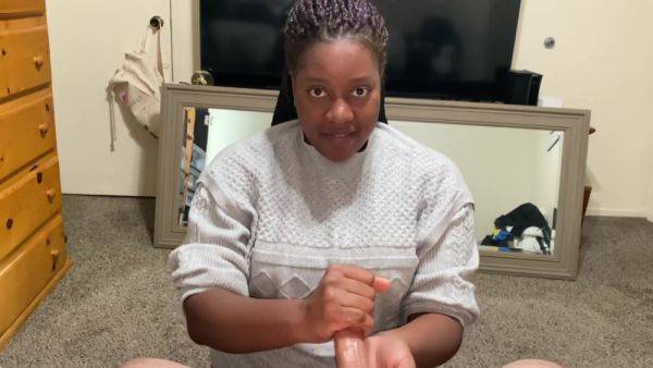 Enjoy watching HD clip called : Ebony Milf Sucking White Dick In G-string