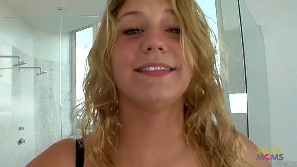 Big Boobs Blonde Girl Mounts Her Wet Vagina On A Hard Dick - videomanysex.com on pornsfind.com